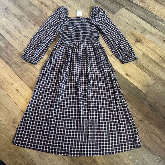 J Crew Flannel Smocked Square
Neck Dress size xs - Picture 1 of 7